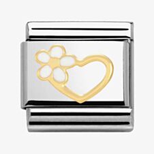 Nomination CLASSIC Gold Love Heart With Flower Charm 030253/40