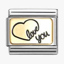 Nomination CLASSIC Heart Outline Love You Charm 030284/60