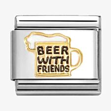 Nomination CLASSIC Gold Beer With Friends Charm 030272/87
