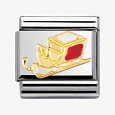 Nomination CLASSIC Gold Christmas Sledge Charm 030225/07