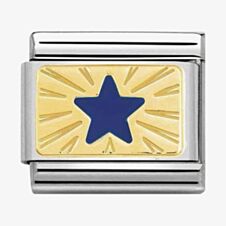 Nomination CLASSIC Gold Cosmo Blue Enamel Star Charm 030284/41