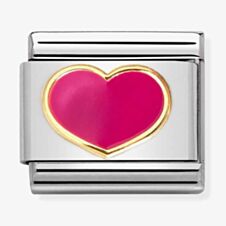Nomination CLASSIC Composable Gold Fuchsia Enamel Heart Charm 030283/24