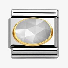 Nomination CLASSIC Gold Cashmere Faceted Grey Jade Charm 030515/01