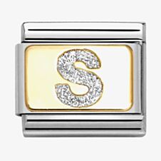 Nomination CLASSIC Silver Glitter Letter S Charm 030291/19