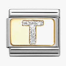 Nomination CLASSIC Silver Glitter Letter T Charm 030291/20