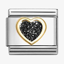 Nomination CLASSIC Black Glitter Heart Charm 030220/10
