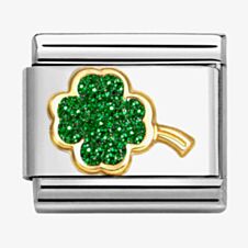Nomination CLASSIC Green Glitter Four Leaf Clover Charm 030220/18