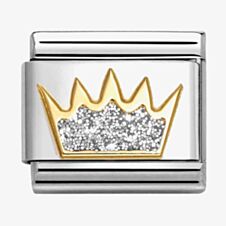 Nomination CLASSIC Silver Glitter Crown Charm 030220/21