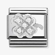Nomination CLASSIC Silvershine Four Leaf Clover Charm 330304/07