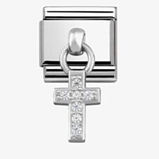 Nomination CLASSIC Silvershine Cubic Zirconia Cross Charm 331800/04