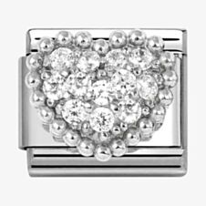 Nomination Stainless Steel Cubic Zirconia Heart Charm 330322/07