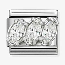 Nomination Classic Sparkling Three Stone Charm 330329/05
