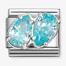 Nomination Classic Double Light Blue Teardrop Charm 330329/16