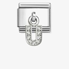Nomination Silvershine Sparkling Letter U Charm 331818/21