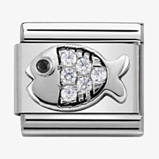 Nomination CLASSIC Silvershine Symbols Goldfish With White Cubic Zirconia Charm 330304/28