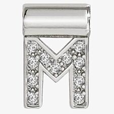 Nomination SeiMia Silver Cubic Zirconia Letter M Pendant 147115/013