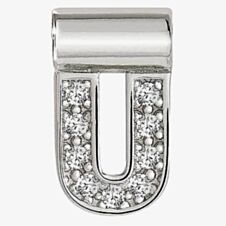 Nomination SeiMia Silver Cubic Zirconia Letter U Pendant 147115/021