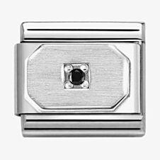 Nomination CLASSIC Symbols Black Cubic Zirconia Charm 330311/18
