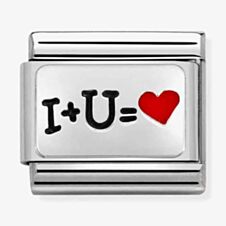 Nomination CLASSIC Composable Plates I And U heart Charm 330208/51