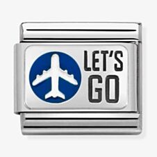 Nomination CLASSIC Composable Sterling Silver Enamel Lets Go Charm 330206/31*