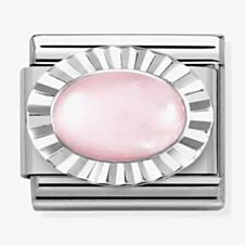 Nomination CLASSIC Composable Oval Pink Quartz Fluted Bezel Charm 330507/39
