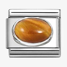 Nomination Stainless Steel & Silver Tiger Eye Stone Charm 330510/41