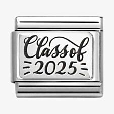 Nomination CLASSIC Silvershine Silver & Black Class Of 2025 Charm 330102/65