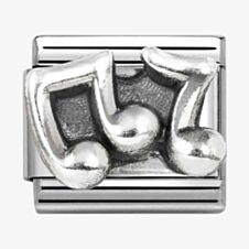 Nomination Stainless Steel & Silver Musical Notes Charm 330101/86