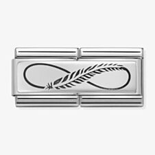 Nomination CLASSIC Silvershine Infinity Feather Double Charm 330710/12