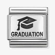 Nomination CLASSIC Silvershine Oxidised Plates Graduation Hat Charm 330109/02