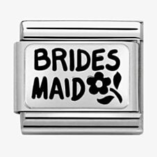 Nomination CLASSIC Silvershine Plates Oxidised Bridesmaid Charm 330102/49