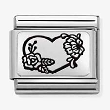 Nomination Composable CLASSIC Heart with Rose Charm 330111/28