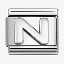 Nomination CLASSIC Composable Oxidised Silver Letter N Charm 330113/14