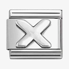Nomination CLASSIC Composable Oxidised Silver Letter X Charm 330113/24