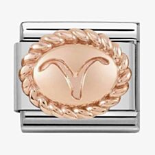 Nomination CLASSIC Rose Gold Oval Zodiac Aries Charm 430109/01