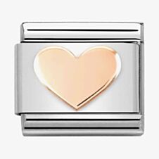 Nomination CLASSIC Composable Romance Flat Heart Charm 430104/37