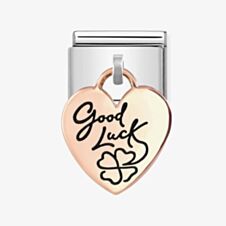 Nomination CLASSIC Composable Rose Gold Good Luck Heart Pendant Charm 431803/07*