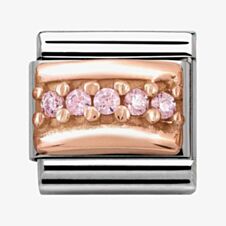 Nomination CLASSIC Rose Gold Pink Cubic Zirconia Charm 430304/06