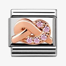 Nomination CLASSIC Rose Gold Symbols Pink Knot Charm 430302/07
