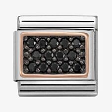 Nomination CLASSIC Rose Gold Black Cubic Zirconia Charm 430313/03