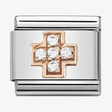 Nomination CLASSIC Rose Gold Cubic Zirconia Cross Charm 430302/29