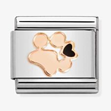 Nomination CLASSIC Composable Rose Gold Dog Paw Print with Heart Charm 430202/18*