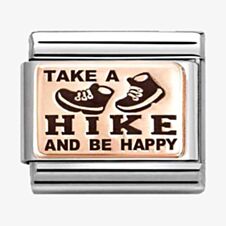 Nomination CLASSIC Rose Gold Plates Take A Hike & Be Happy Charm 430111/20