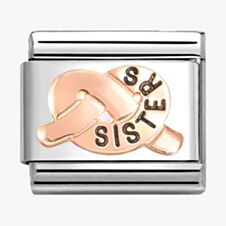 Nomination CLASSIC Rose Gold Sisters Promise Knot Charm 430202/38
