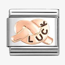 Nomination CLASSIC Rose Gold Good Luck Promise Knot Charm 430202/40