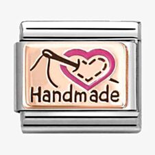 Nomination CLASSIC Rose Gold Handmade Heart & Needle Charm 430204/01
