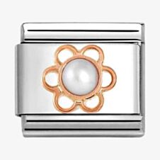 Nomination CLASSIC Rose Gold Freshwater Pearl Flower Charm 430503/02