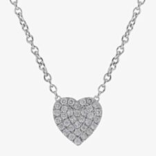 Crislu 'Miss CRISLU' Heart Pavé Necklace 9010069N13CZ