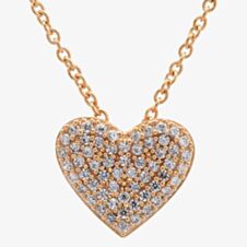 Crislu Simply Pave Heart Necklace 8010442N16CZ