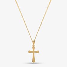 9ct Yellow Gold Plain Cross Pendant GCS1